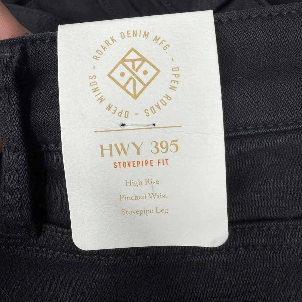 Roark HWY 395 Stovepipe Jeans Womens 29 Black High Rise Denim Pants Casual - Picture 6 of 13